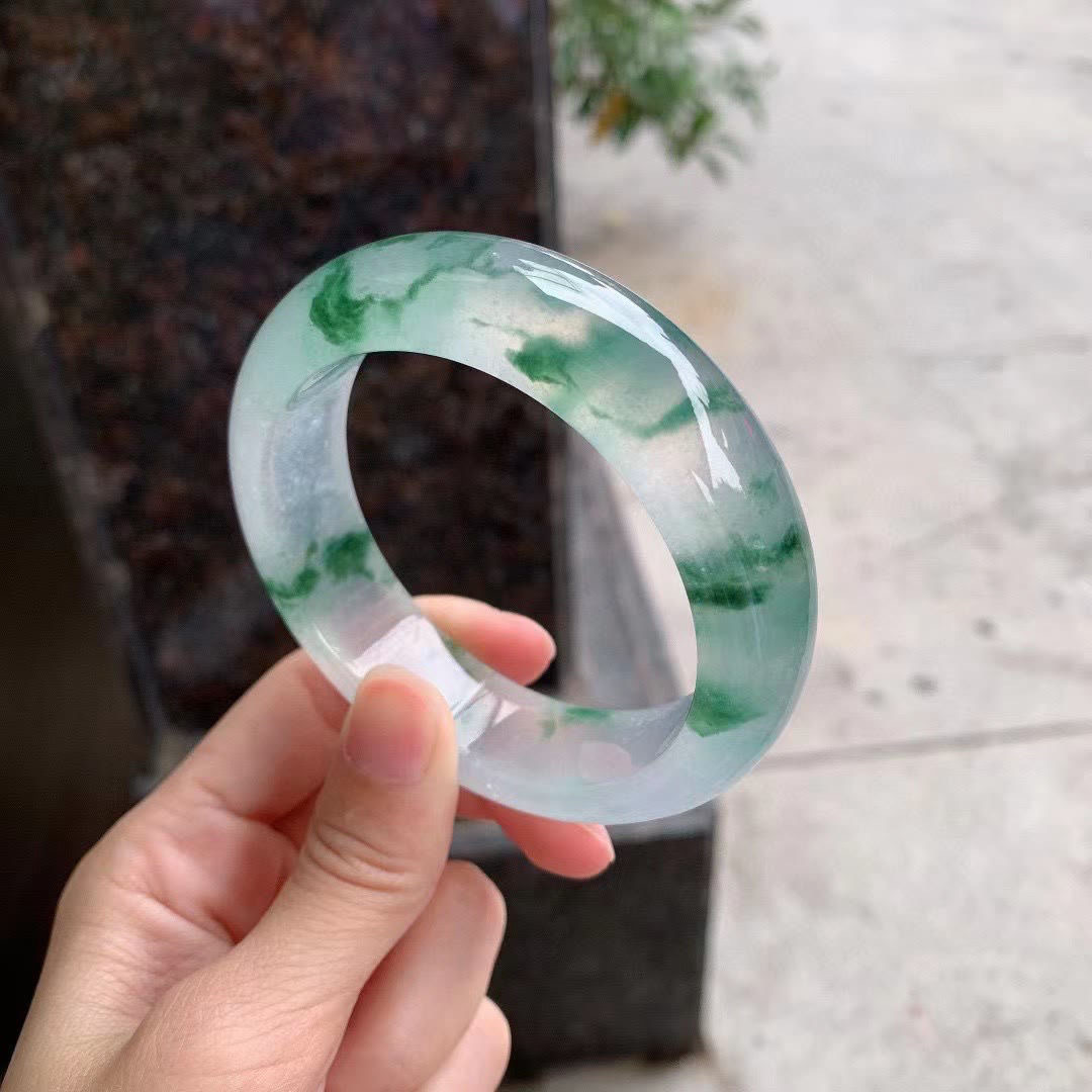 Ngọc Dulong nổi hoa đá hạt vòng tay nổi hoa xanh thạch anh ngọc bích vòng tay tiêu chuẩn nữ vòng tay ngọc thả vận chuyển màu ngọc lục bảo