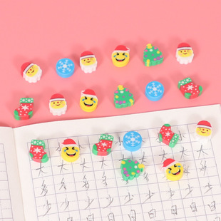 Mini Christmas Gift Eraser Christmas Tree Santa Claus Bag Rubber Children's Holiday Prizes Small Gift Batch