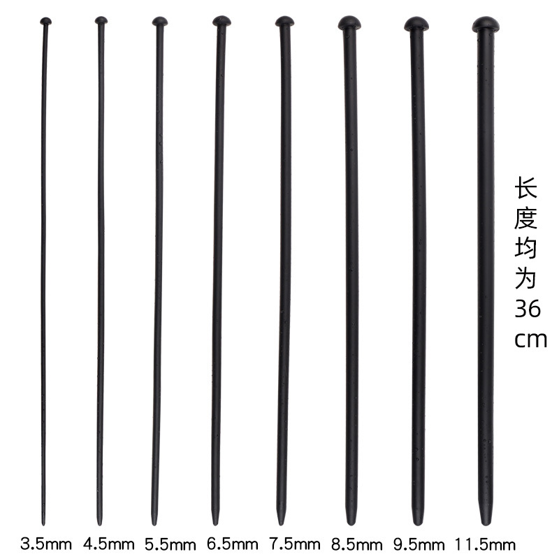 Silicone Urethral Sound Stick, Smooth Black No. 8, Manual Male Dilator Toy — detail image 18