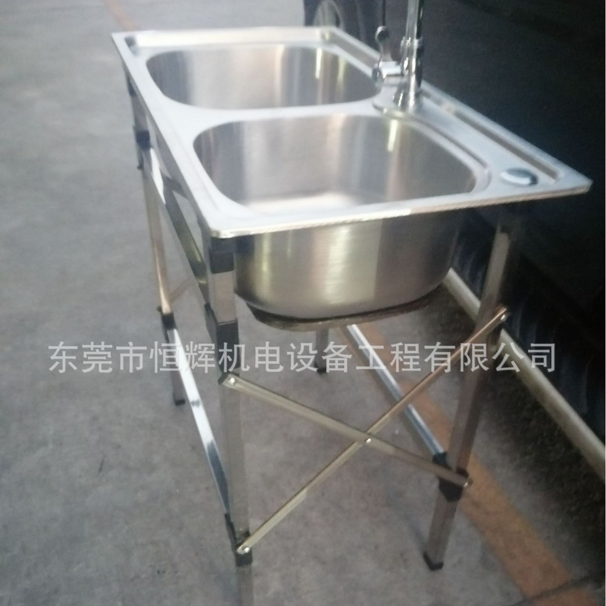 东莞深圳惠州不锈钢双层工作台 不锈钢餐台 食堂不锈钢餐桌餐枯