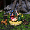 Cross -border micro -landscape resin craftsmanship home figure European -style maxima group born small ornaments Christmas scene new style