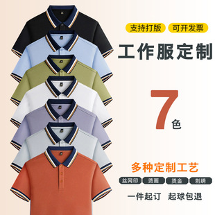 Advertising Culture Polo Shirt Custom Short-Sleeved T-Shirt Summer Catering Work Clothes Team Corporate Workwear Printed Logo
