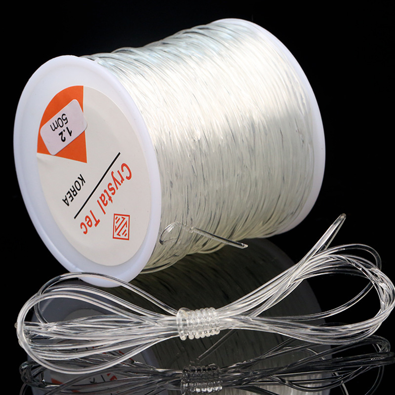 Cuerda de cristal transparente, hilo elástico, cuerda de Wenwan, pulsera, pulsera con cuentas, cuerda, hilo de pescado coreano, elástico al por mayor