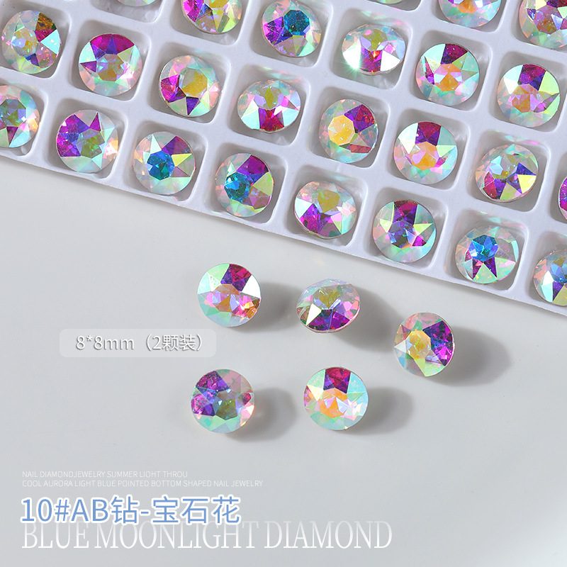 Fondo puntiagudo azul transparente Diamond-10