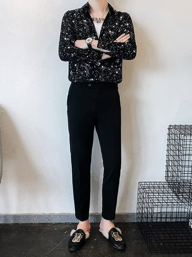 2025 Letter Long-Sleeve Shirt Japanese Hong Kong Style Instagram Loose Shirt for Men Summer Trendy Versatile Casual Jacket