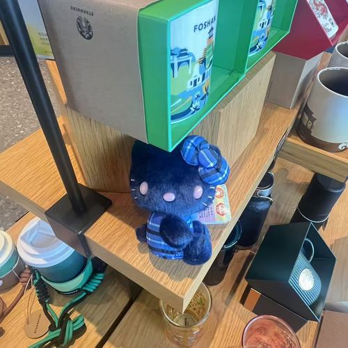 Cartoon animation new 50th anniversary dark blue checked side bag pendant cute plush pendant wholesale