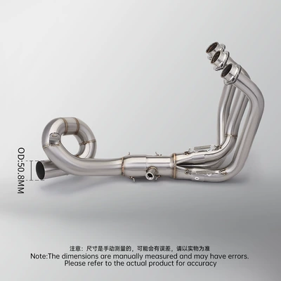 Motorcycle exhaust pipe, section modification MT09 XSR900