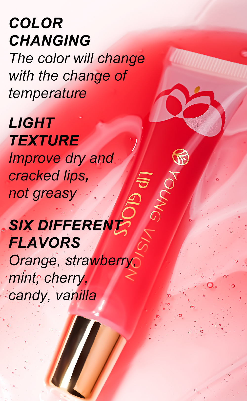 YOUNG VISION Glass Mirror Transparent Lip Oil, Lip Gloss, Mint Lip Liquid, Fruit Lip Gloss undefined