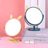 Cartoon cat ear makeup mirror table -style single -sided dressing mirror dormitory desktop beauty mirror high -definition rotation princess mirror