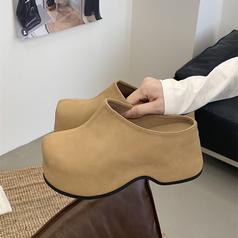 Women's 8cm Heel Height Closed-Toe Mules for Petite Women, 2026 Spring/Summer New Thick-Soled Slip-On Birkenstock Shoes Women's 8cm Heel Height Closed-Toe Mules for Petite Women, 2026 Spring/Summer New Thick-Soled Slip-On Birkenstock Shoes
