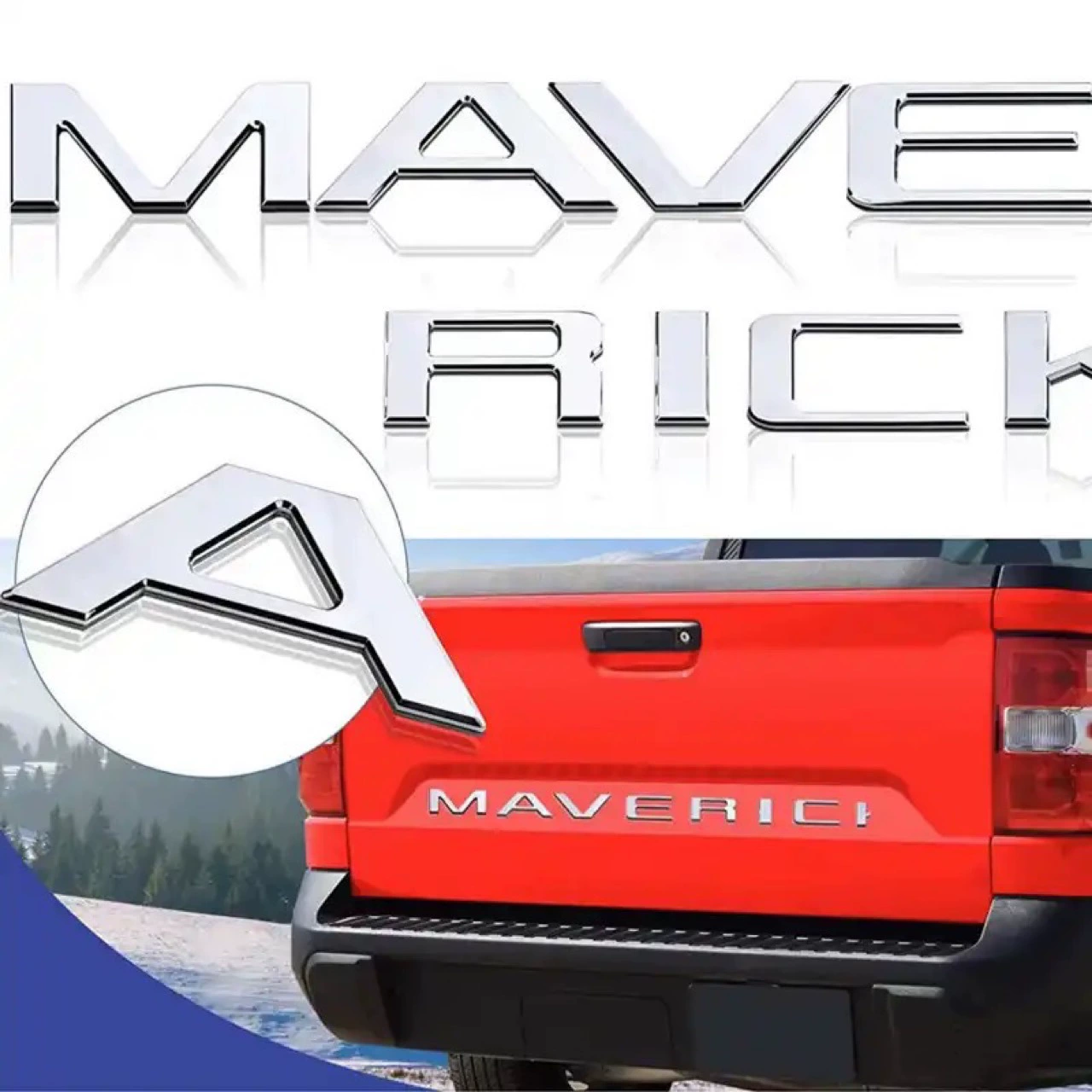 [Подходит для Ford Maverick Tremor наклейка заднего багажника английская надпись, оригинальная выемка]