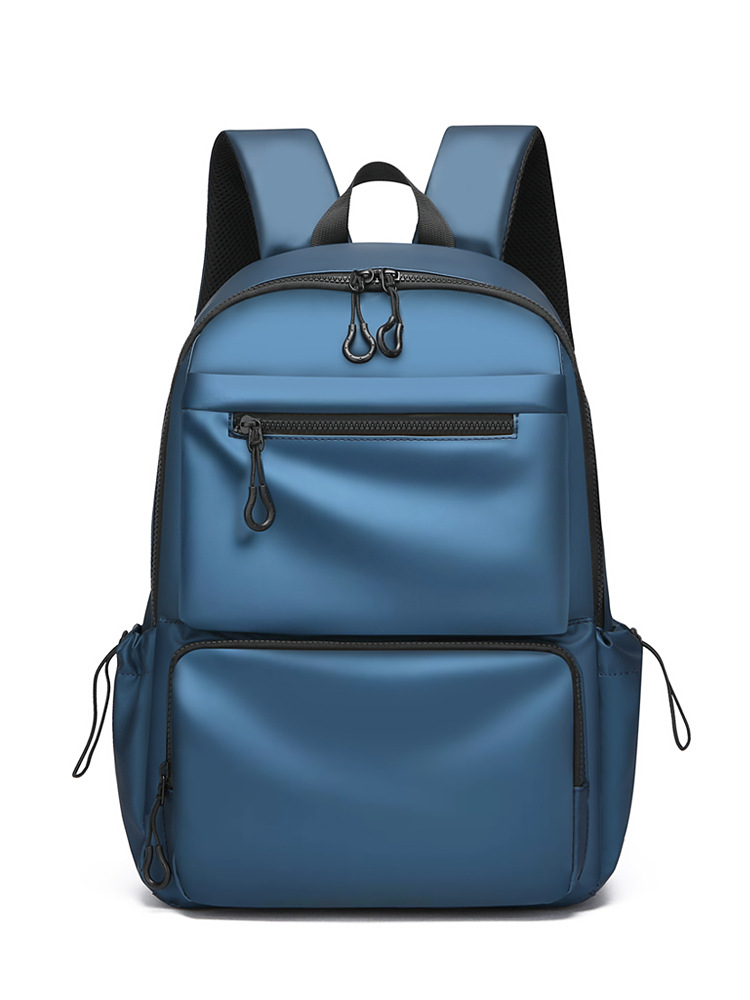 2026 transfronterizos hombre mochila de viaje de ocio doble mochila de tendencia de estudiantes mochila de color sólido mochila al por mayor