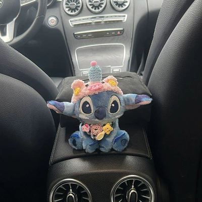 Car tissue box/set tissue box, premium Stitch car - armrest-boxpiglet-head-cover-stitch-tissue-box