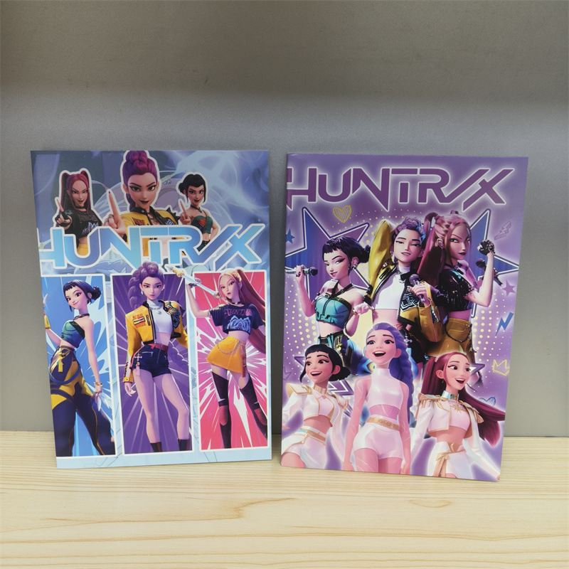 Cross-Border Witch Hunt Soft Copy A5 Notebook K-Pop Cartoon Staple Children's Writing Book Gift Batch