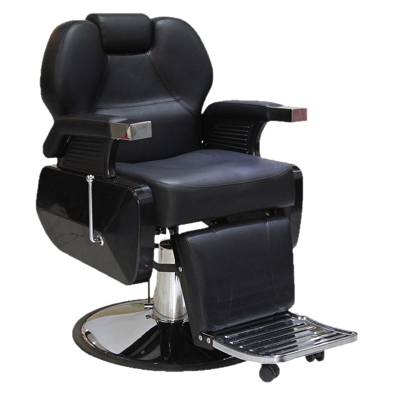 [Fabricante de suministro] silla de belleza de cuero negro silla de barbería para hombres silla de barbería silla de corte de pelo giratoria