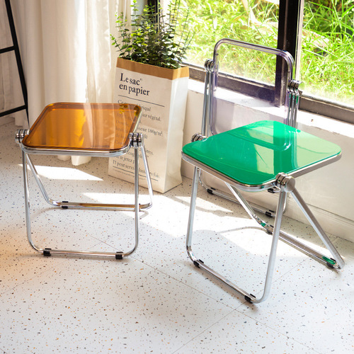 Home living room small coffee table sofa side table fashion transparent internet celebrity photo furniture foldable low table bedside table