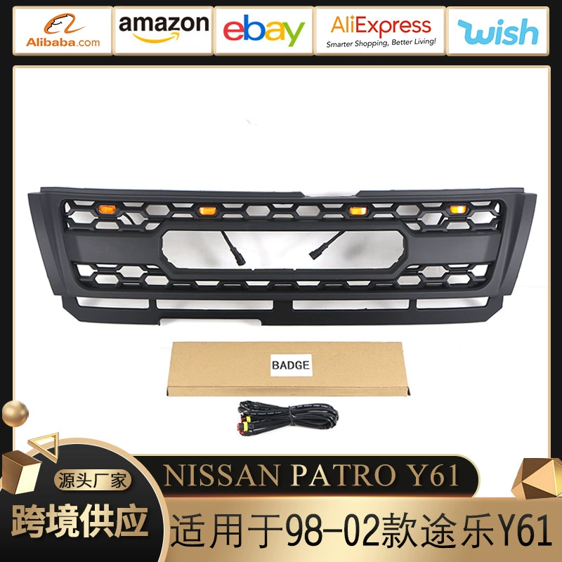 Для 1998-2002 Nennetile Patrol Y61grill сетка со светодиодной лампой передняя решетка