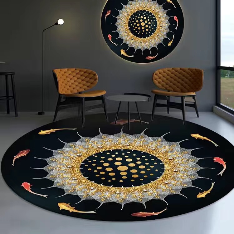 X24 새로운 라운드 매트-11 [물고기 시리즈]]