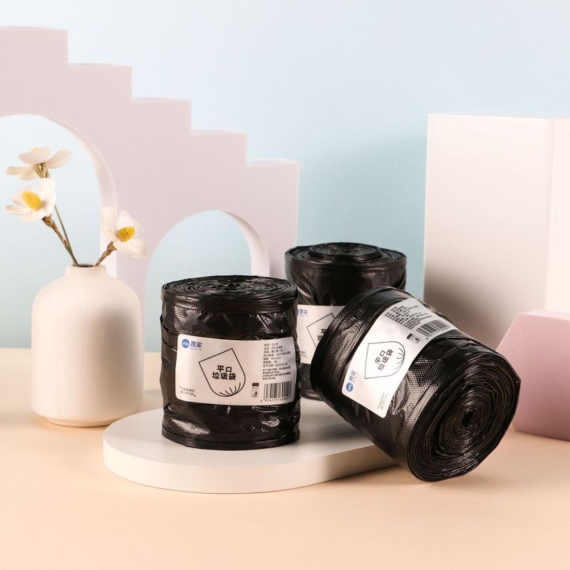 Jiemesen フラット口かわいい厚みのあるゴミ袋黒防水手頃な価格のビニール袋 45*55 センチメートル工場直販|undefined