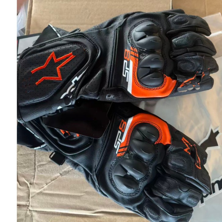 Cuatro estaciones guantes de pantalla táctil de cuero guantes de motocicletas guantes de ciclismo jinetes de carretera guantes antideslizantes resistentes al desgaste