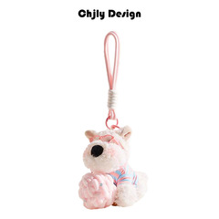 新しいかわいい草犬ぬいぐるみペンダントウエストハイランドバッグペンダントバッグペンダントギフトキーホルダーカーペンダント
