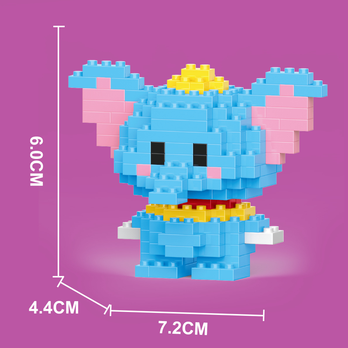 Compatible con LEGO gigante Panda flor azul lindo muñeca de dibujos animados montado bloques construcción juguete para niños puesto caja ciega al por mayor