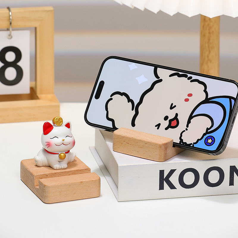 かわいい招き猫携帯電話スタンドデスクトップ装飾事務室ステーション装飾誕生日プレゼント事務文化用品|undefined