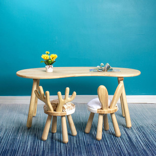 Children's reading area small table kindergarten Book Corner Children's Study table desk drawing table children's tutorial table