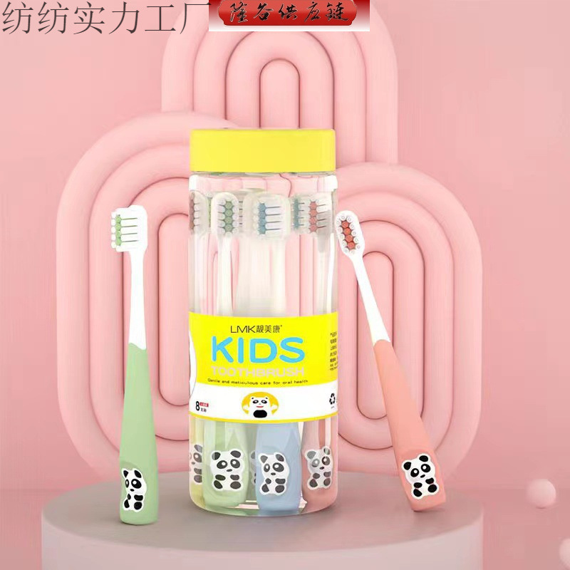 [8 Pieces] Cartoon Bear Kidsren's Toothbrush with Soft Bristles for Boys and Girls Aged 2-14 Years and Above, Primary School Kidsren during Teething Period