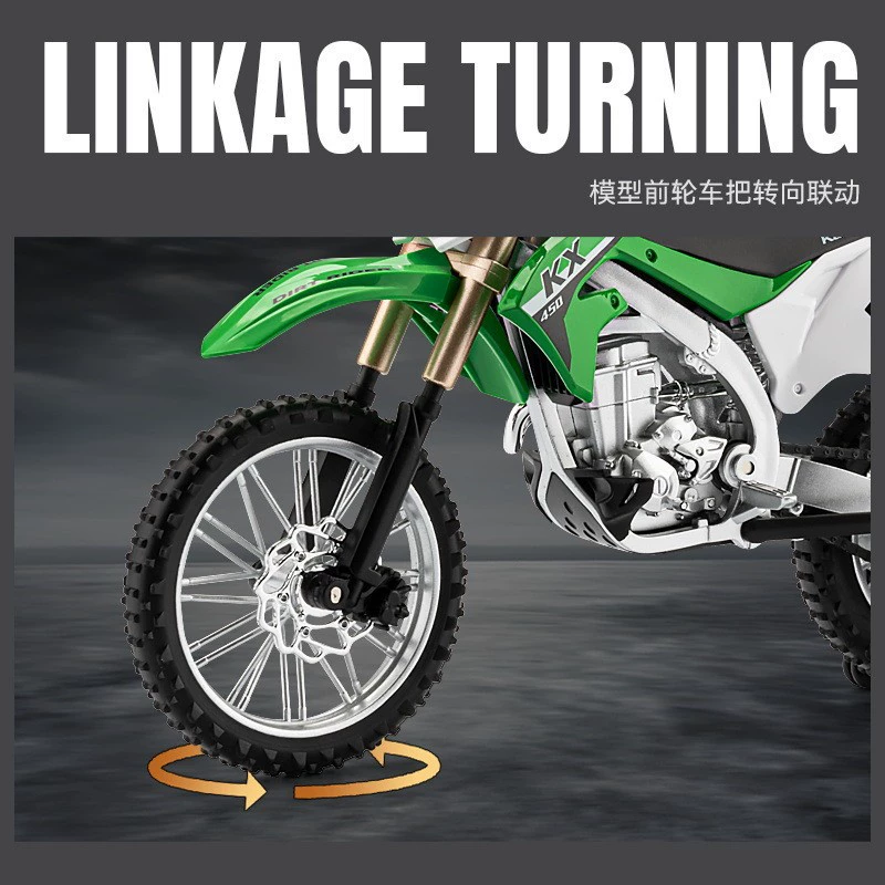 Металлическая реалистичная модель автомобиля Kawasaki, внедорожник, масштаб 1:12
