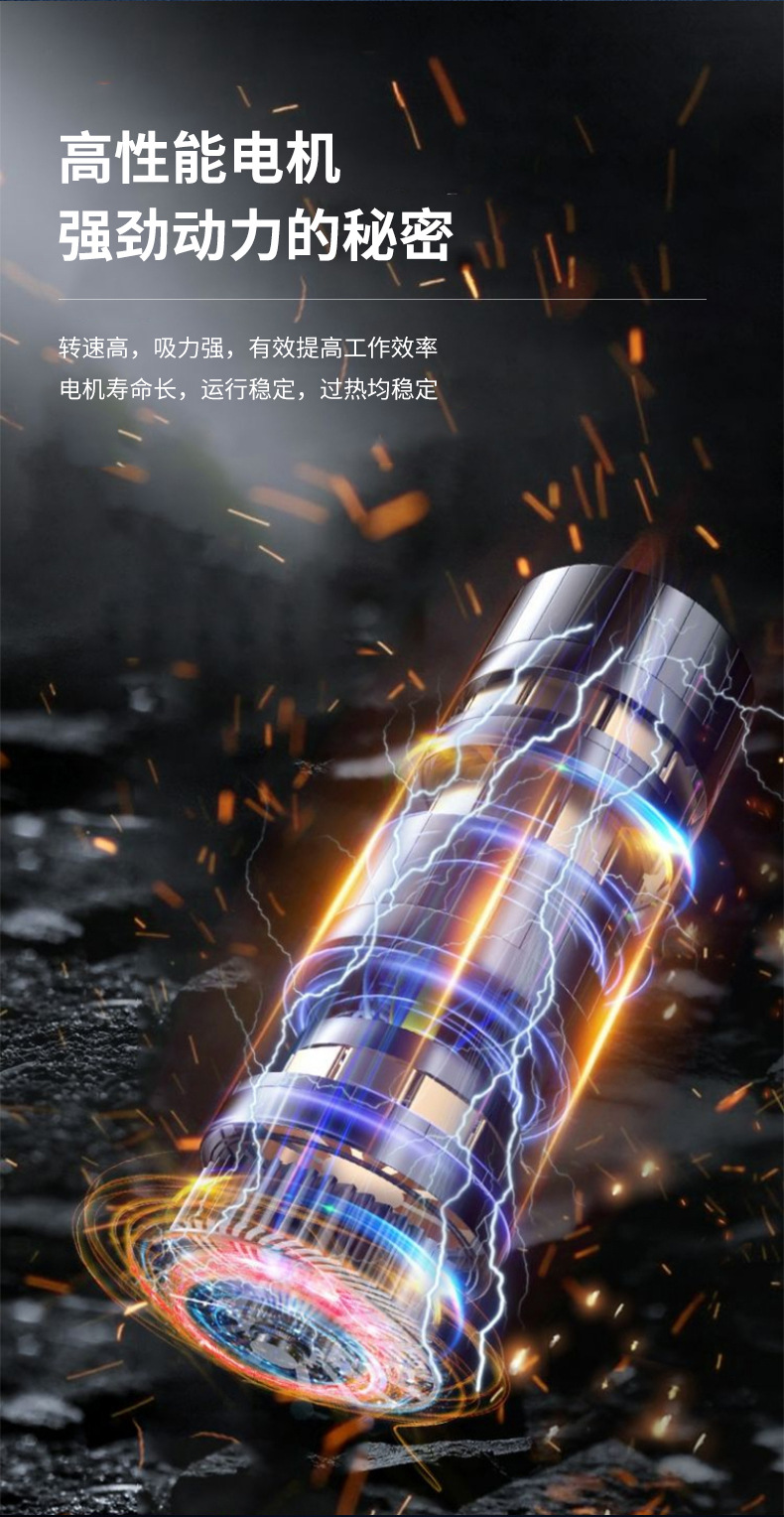 Portable Folding Vacuum Cleaner Household Wireless Charging Handheld Vehicle-Mounted High Suction Desktop Dust Collector