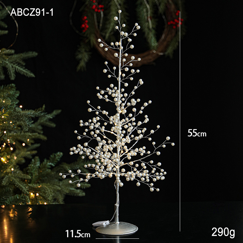国境を越えたアクリル水晶クリスマスツリー藤条花輪飾り真珠挿し木ショーウインドーのデスクトップ装飾卸売り|undefined