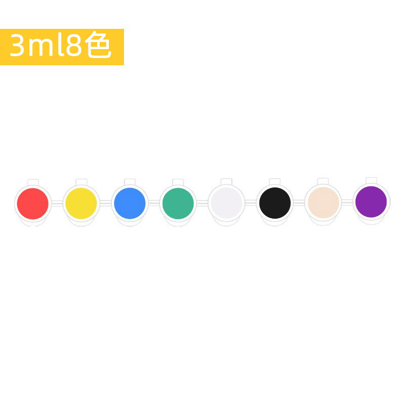 子供用アクリル絵の具 12 色セット 6 連結学生アート絵画着色石膏人形ペイント ストリップ在庫あり|undefined