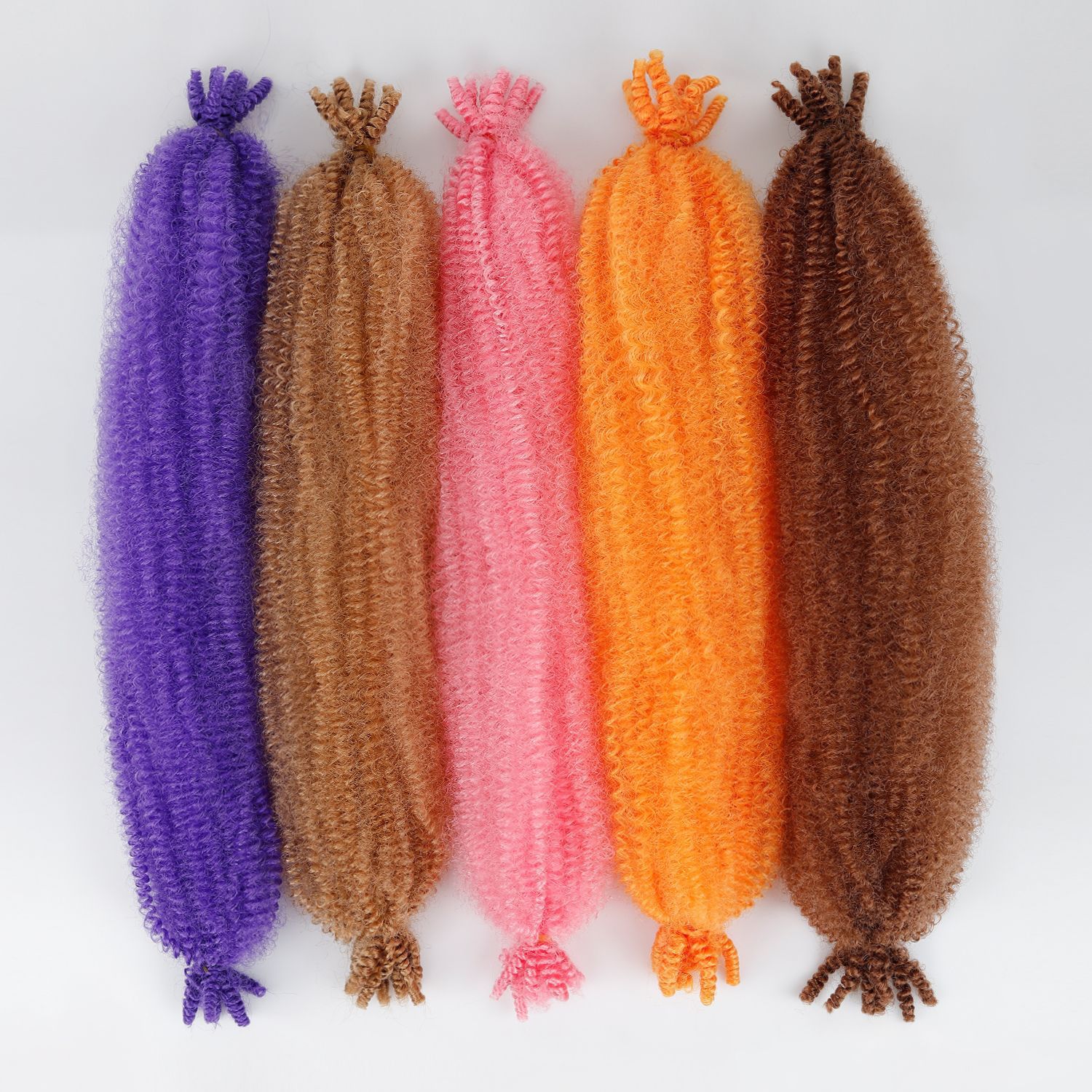Extensiones de Cabello Rizado Afro Crochet de 24 Pulgadas Fibra Sintética de Alta Temperatura image 3