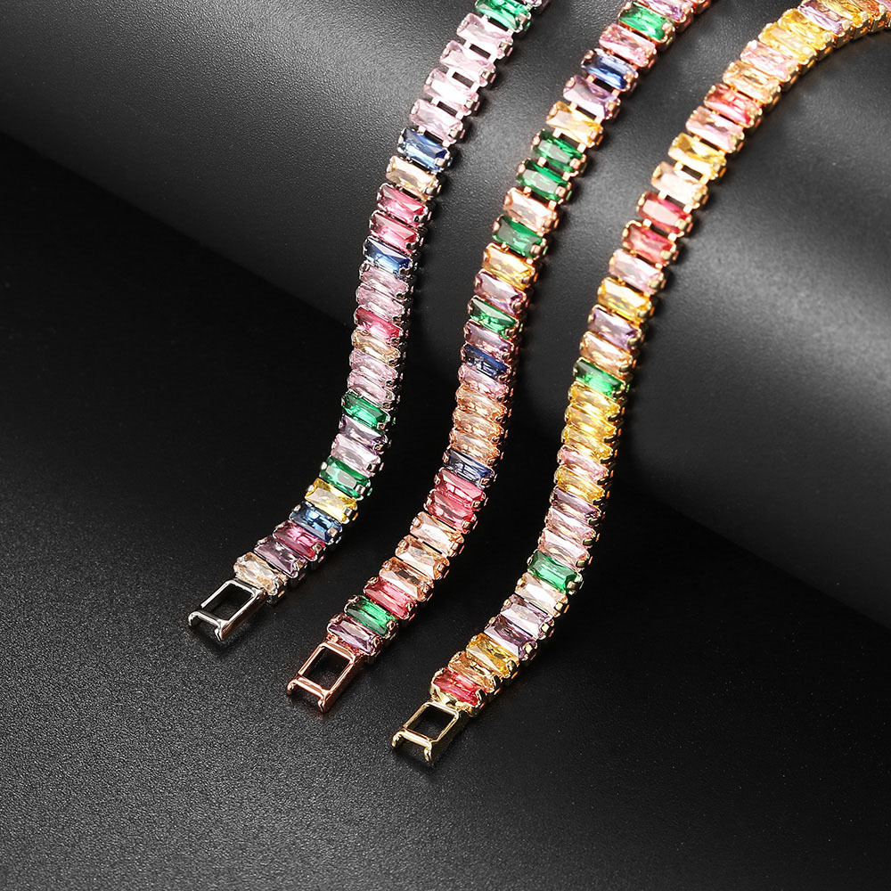 Women'S Gender Fashion Style Fashion Geometric Copper Inlay Zircon Bracelets 1 Piece
