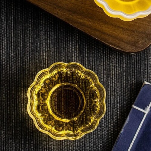 Lotus Glass Tea Cup, Small Tea Cup, Heat Resistant, Transparent Glass Tea Cup, Gongfu Tea Cup, Single Cup, Host Cup