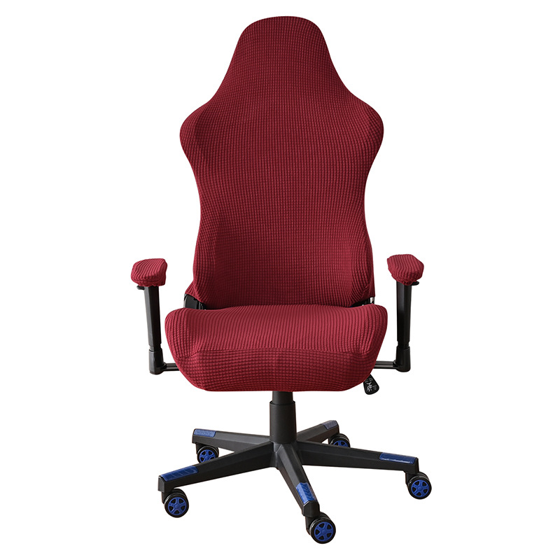 Funda para silla de juegos de lana polar elástica transfronteriza, funda universal para silla de juegos de color sólido, a prueba de polvo, para cibercafé