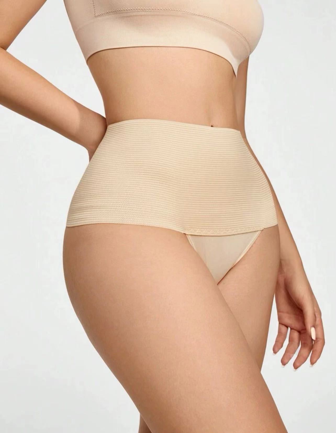 Tanga Moldeadora de Cintura Alta de Nylon Sin Marcas Control de Abdomen