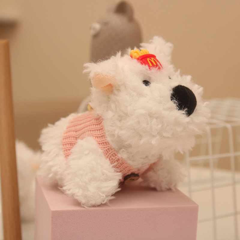 Red Red West Heights Perro de peluche Colgante de peluche Muñeca de dibujos animados Muñeca de cachorro garabateado Bolso colgante Llavero