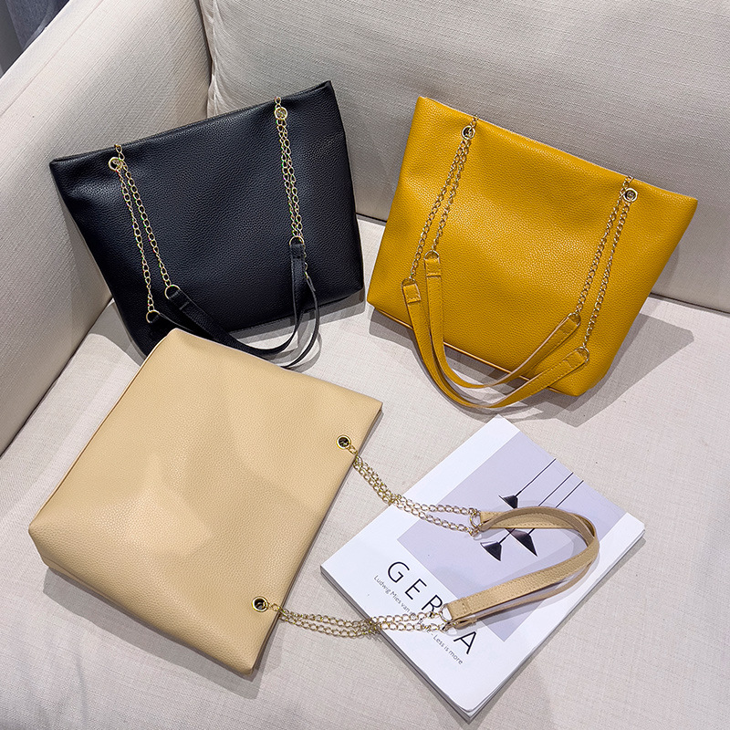 Bolsa de color caramelo tamaño medio 2024, bolsas de damas, bolsas de hombro simples, bolsas de compras para mujeres coreanas.