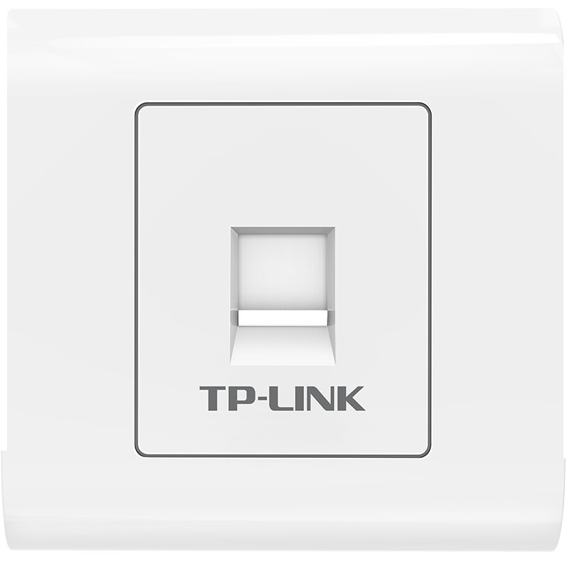 TP-LINK普联 单口网络信息面板 86型工程电脑光纤宽带网线插座 