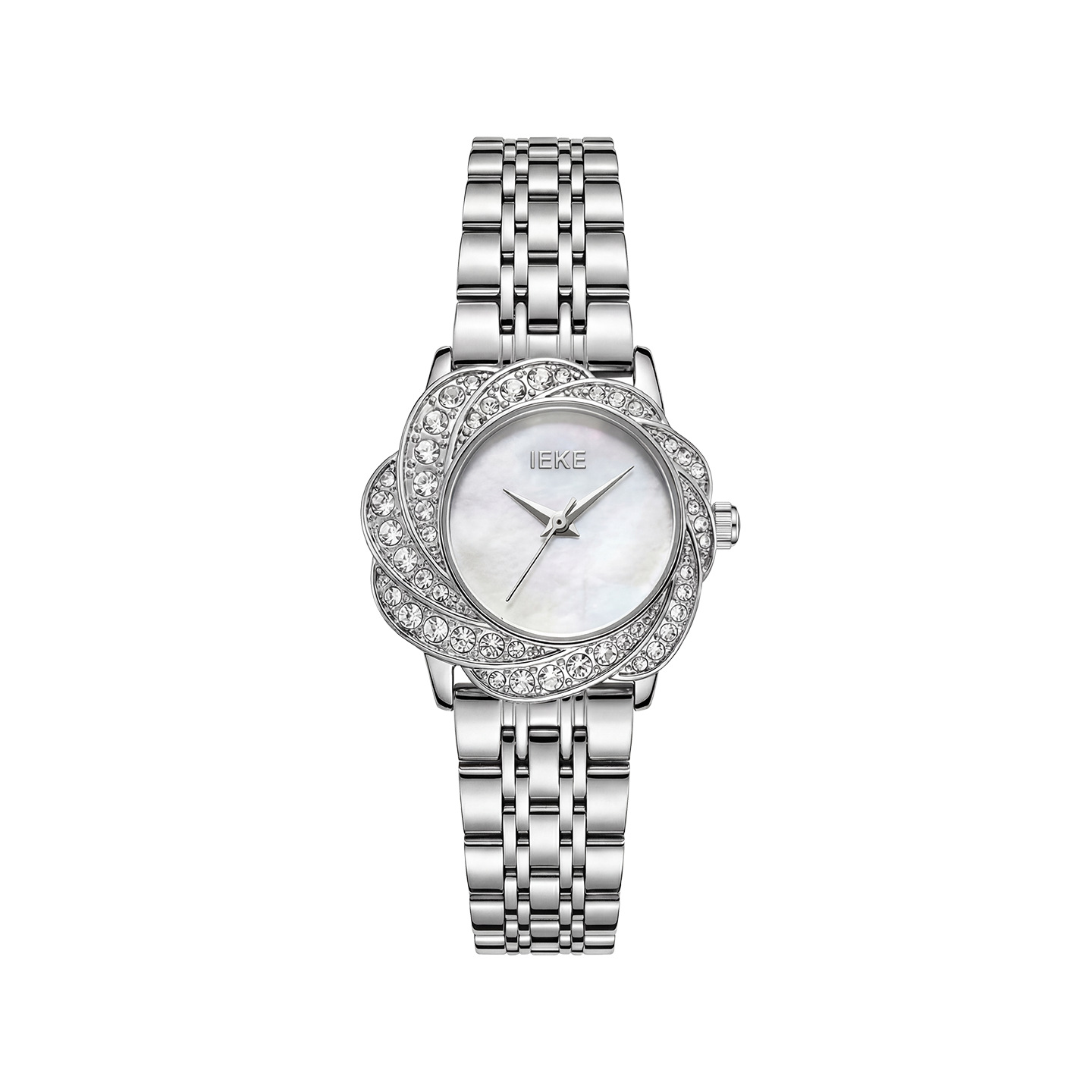 Niche Design Diamond-encrusted Temperament Women's Watch Silver Fashion Commuter Quartz Watch Exquisite Versatile High Sense_voghion.com