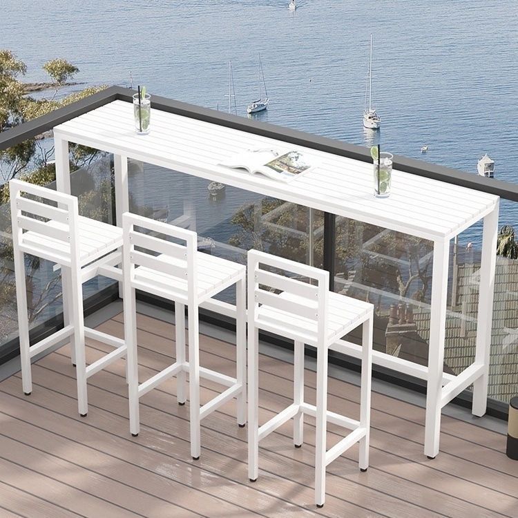屋外テーブルと椅子、バルコニーレジャーテーブルと椅子、バーテーブルと椅子、中庭、防湿、防水、日焼け止め、ミルクティーショップバー|undefined