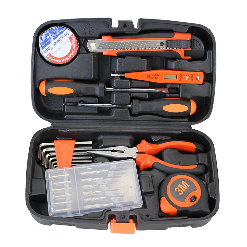 Hardware Toolbox Set, Multi-Piece Home Repair Kit, Portable Case, 9–157 pcs