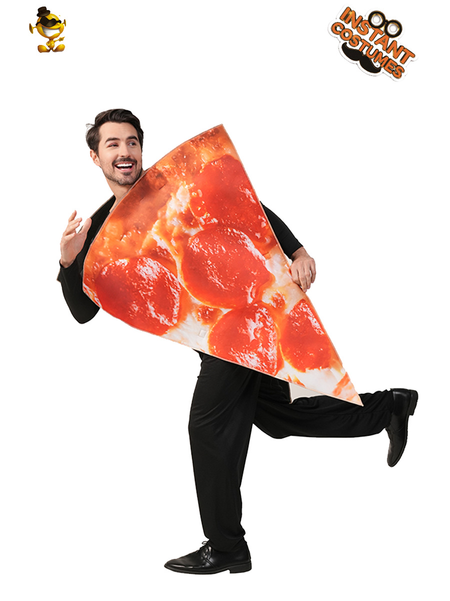 Adultos Halloween parodia gourmet pizza trajes divertidos pizza trajes cosplay trajes