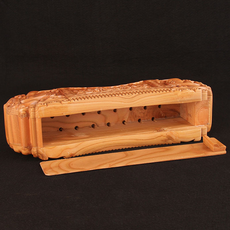 桃木枕頭木雕龍鳳呈祥木枕頸椎枕頭硬枕送長輩禮品