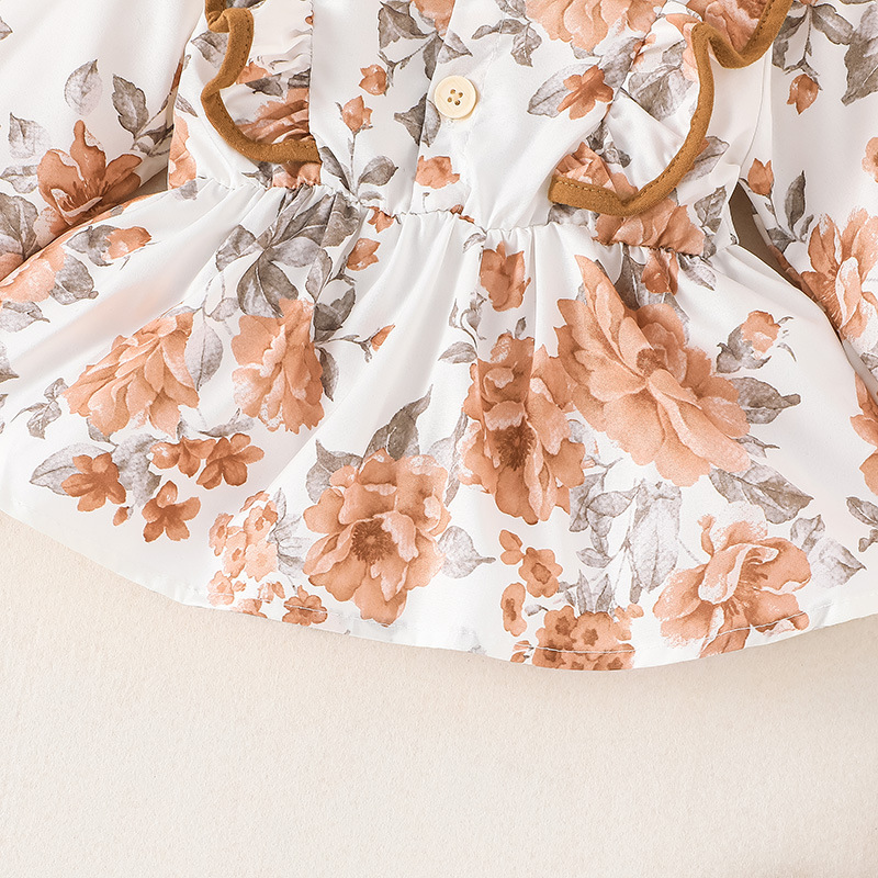 Blumen Set Für Mädchen Mit Oberteil Hose Und Kopftuch 3-teilig_voghion.com