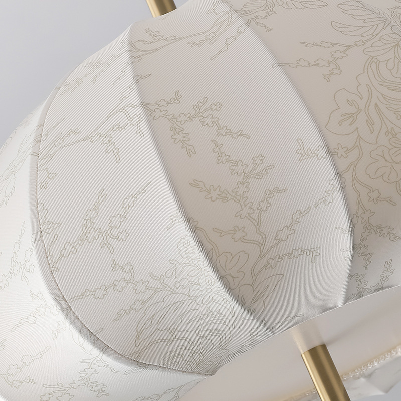 Lámpara de viento idílico francés tela de comedor lámpara de dormitorio nuez impresión Nanyang estética retro lámparas estadounidenses