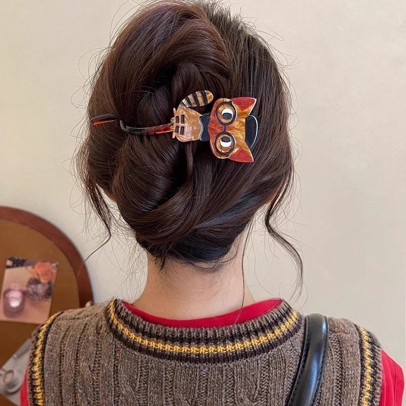 秋冬扭扭夹可爱发夹女高级感一字夹发卡简约懒人盘发夹子发饰头饰|undefined