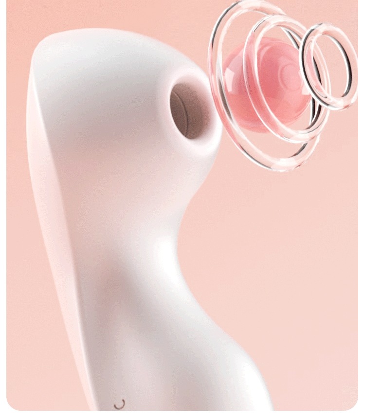 App-Controlled Wearable Vibrator with Suction, Quiet Motor, Silicone, White — detail image 26